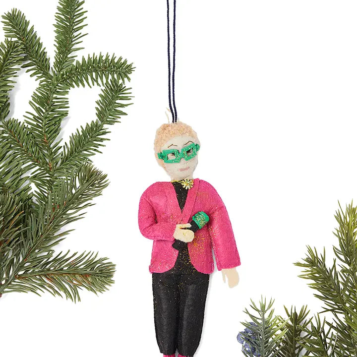 Elton John felt Ornament-Top 30 Christmas-Little Fish Co.