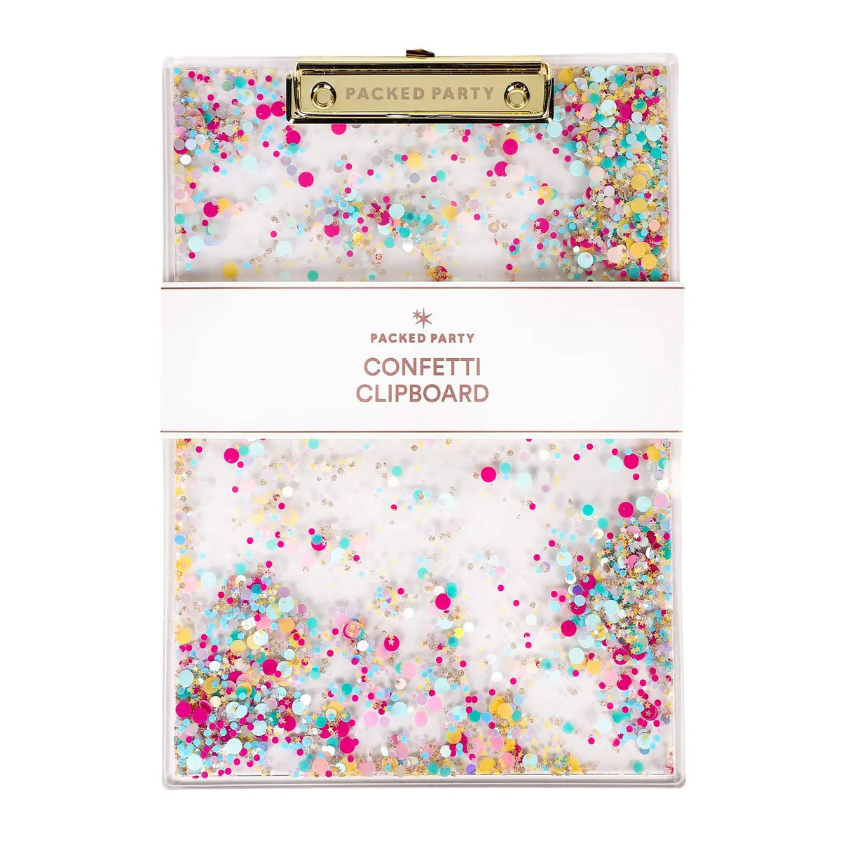 Confetti filled clip board