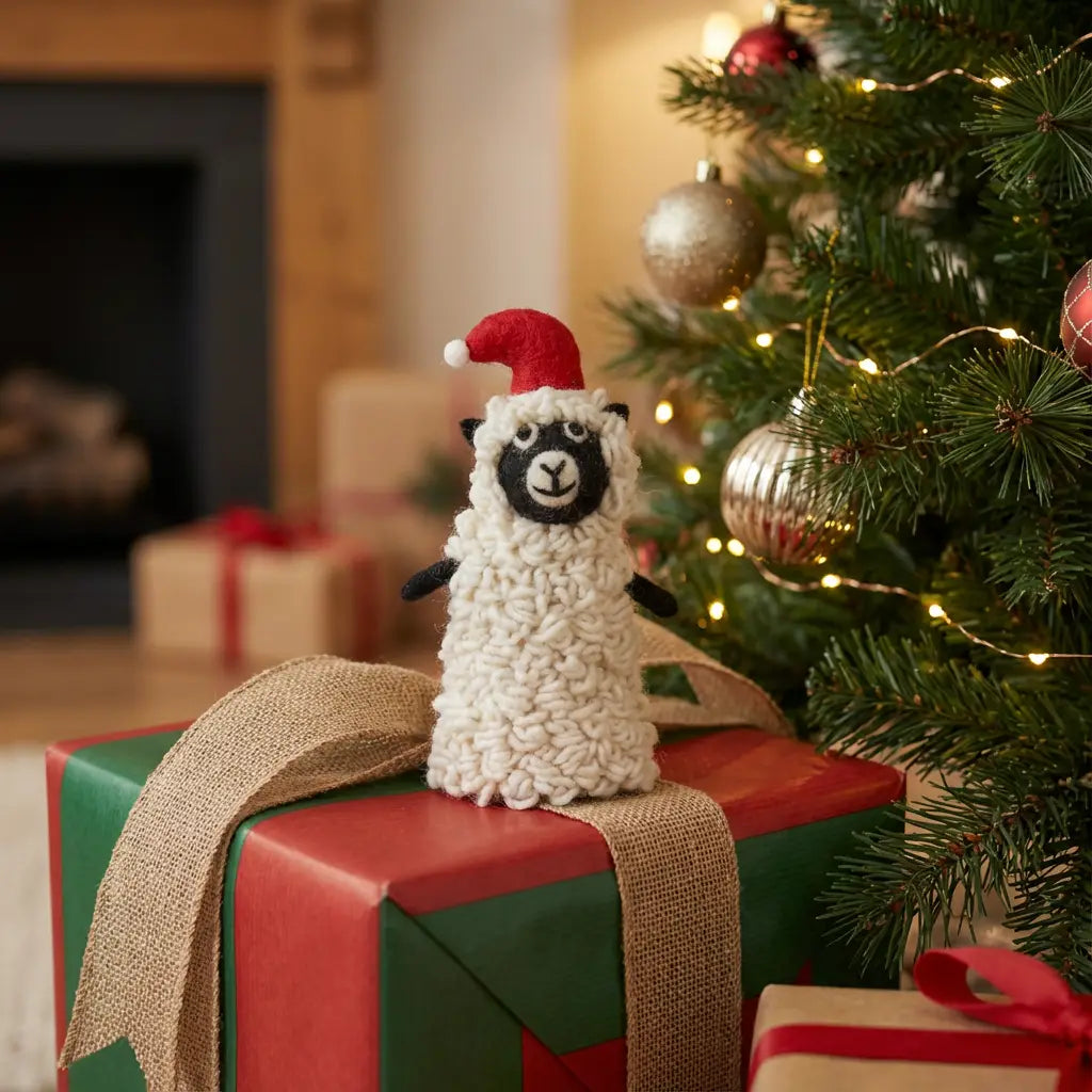 Handmade felt Sheep Tree topper