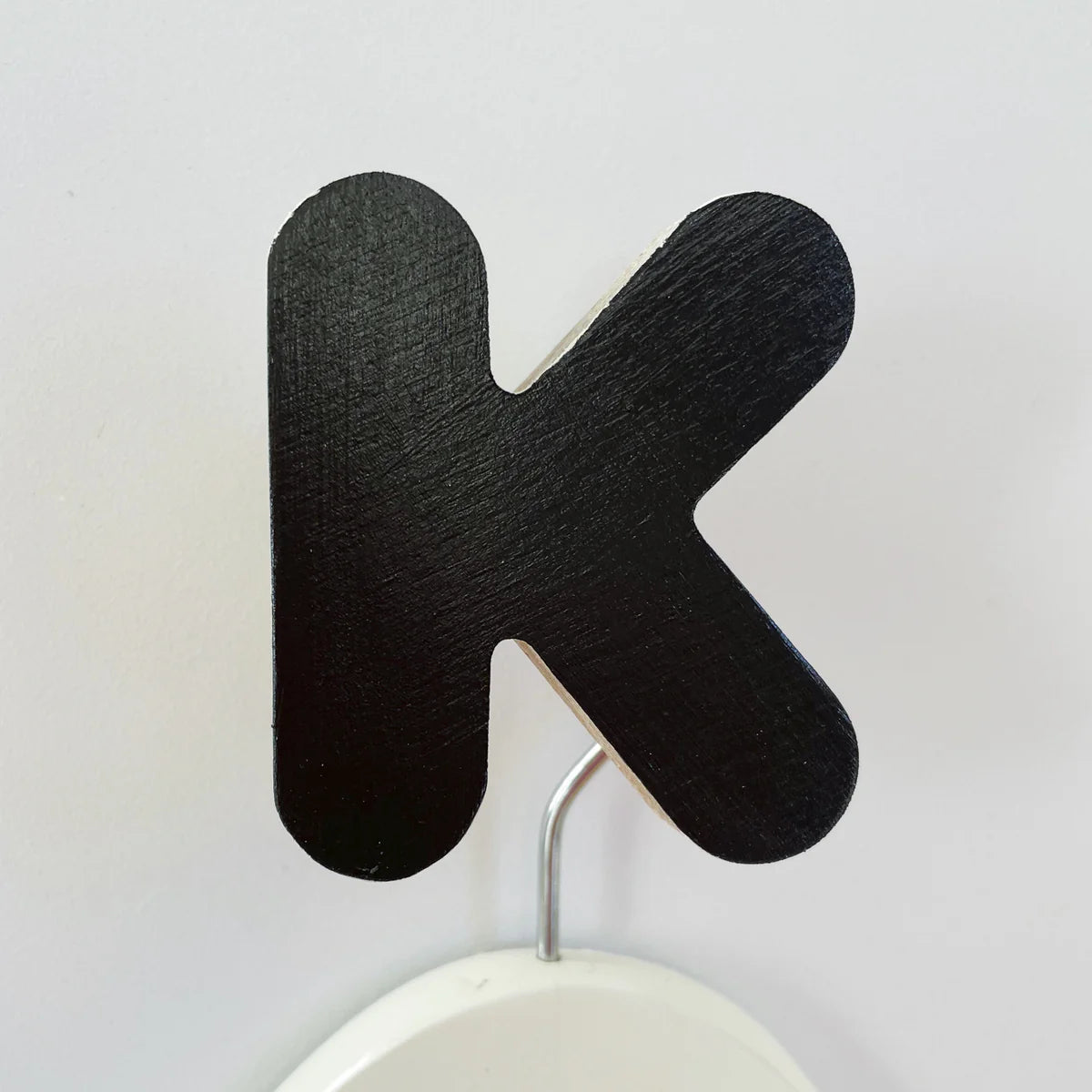 Knobbly Wall Hook - Black 'K'