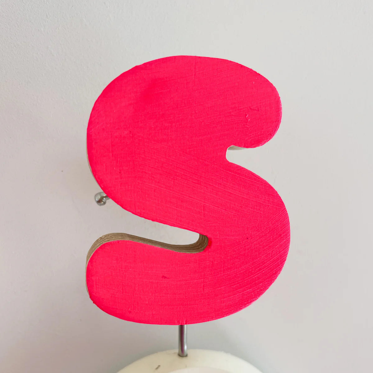 Knobbly Wall Hook - Hot Pink 'S'