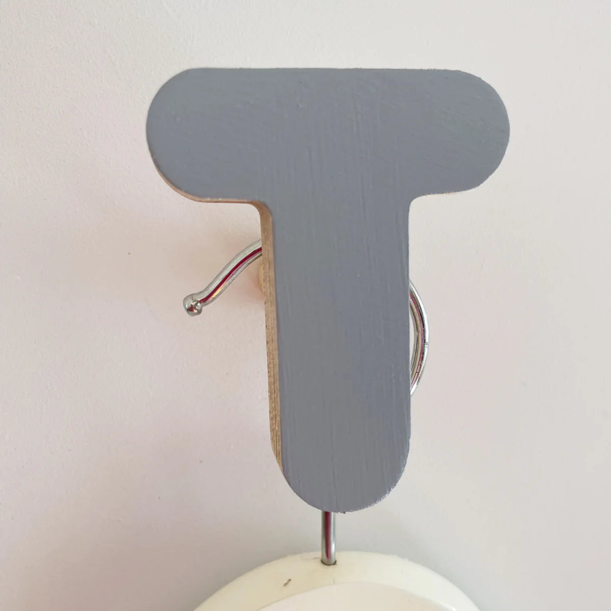 Knobbly Wall Hook - Grey 'T'