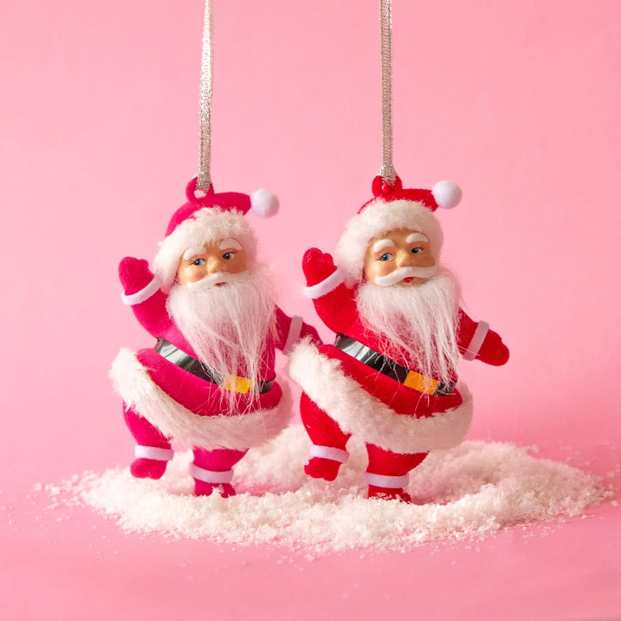 Retro Dancing Christmas Santa Ornament - Red-Top 30 Christmas-Little Fish Co.