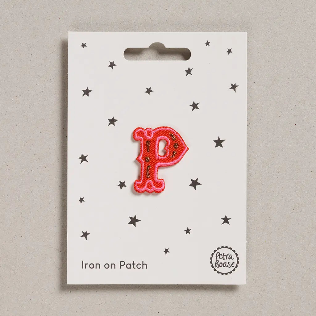 Iron on patch - Letter P-Fun-Little Fish Co.