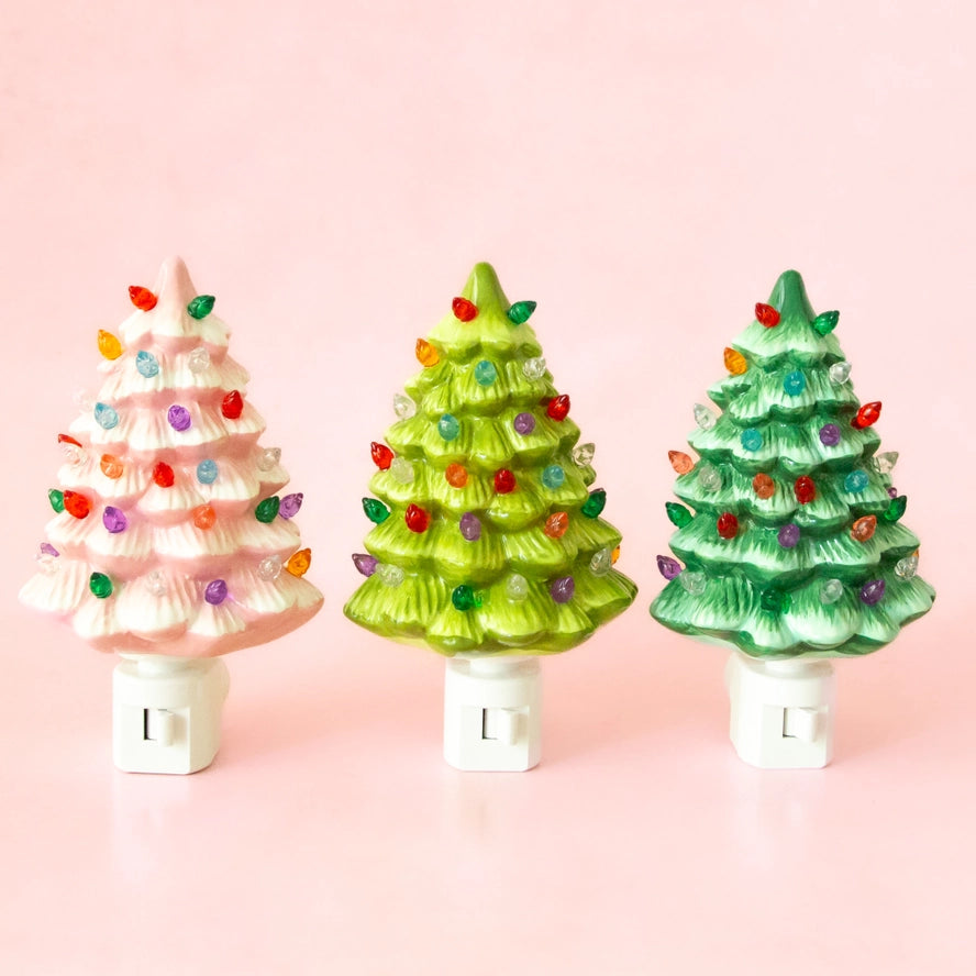Vintage tree night light - pink-Top 30 Christmas-Little Fish Co.