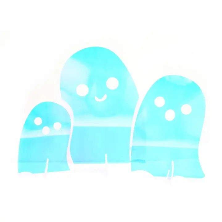 Iridescent and Clear Acrylic Ghost Decorations-Little Fish Co.