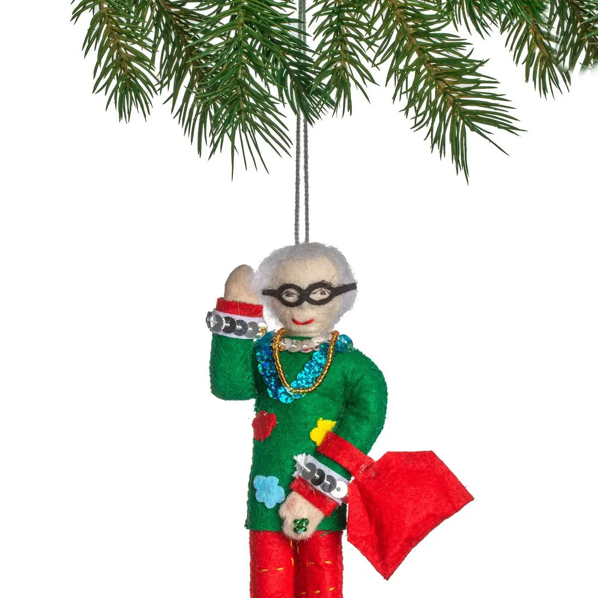 Iris Apfel Felt Ornament