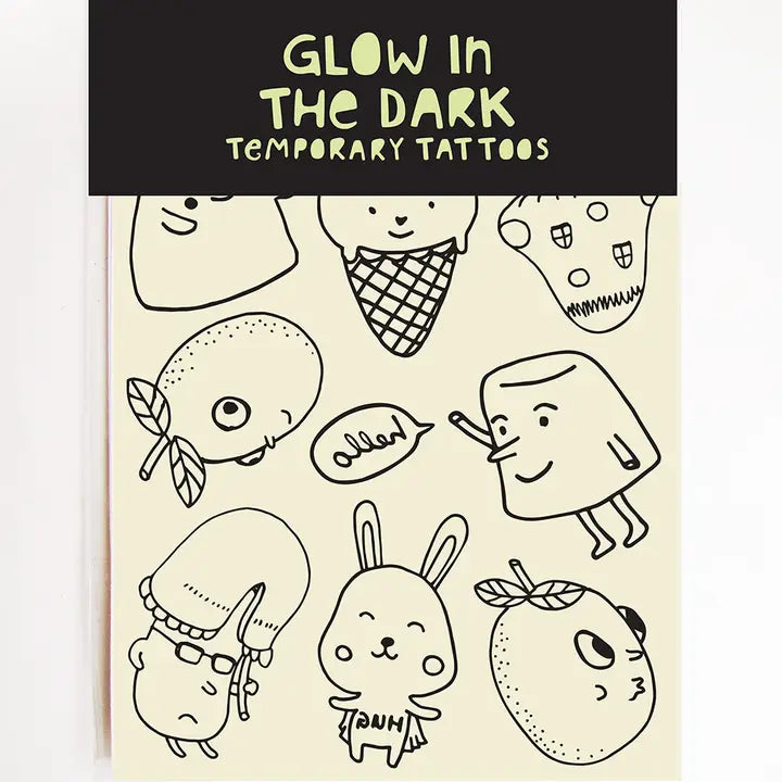 Cuties | Glow in the Dark Temporary Tattoos-Little Fish Co.