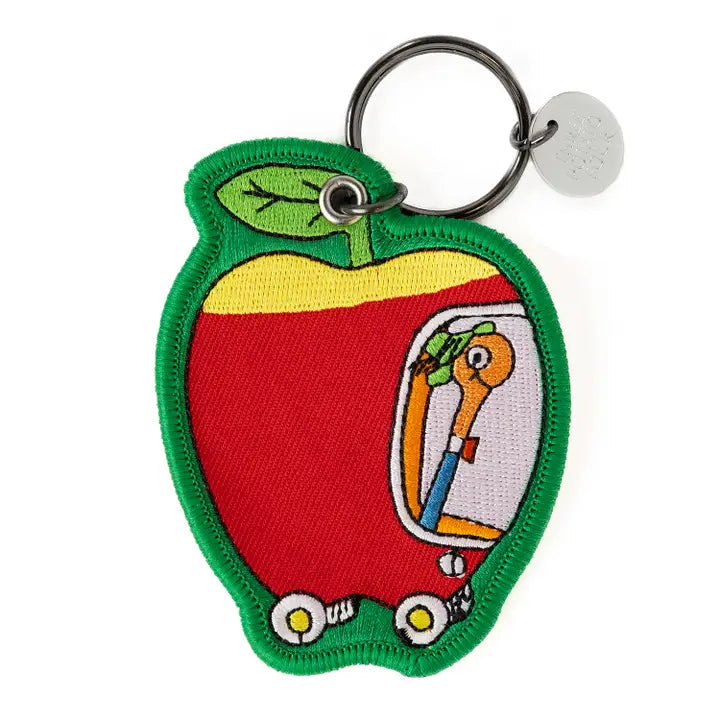 3P4 X Richard Scarry® - Apple Car Patch Keychain