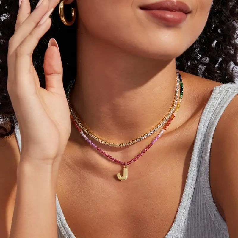 The Burstie - Bubble Initial necklace