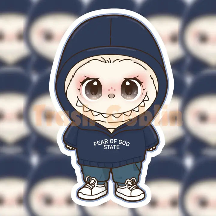 Hoodie Labubu Vinyl Sticker-Top 30 Stationary-Little Fish Co.