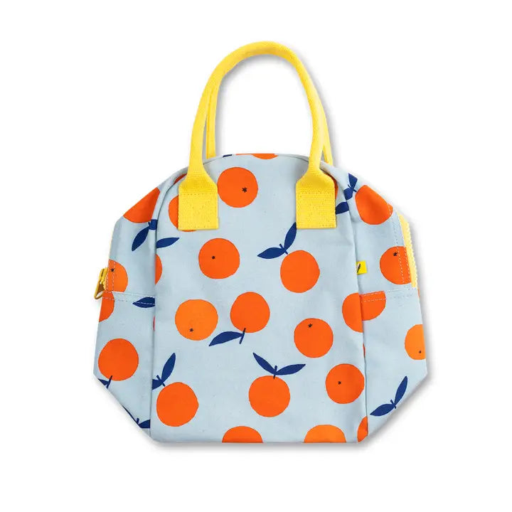 Machine washable Zipper lunch bag - Oranges-Little Fish Co.