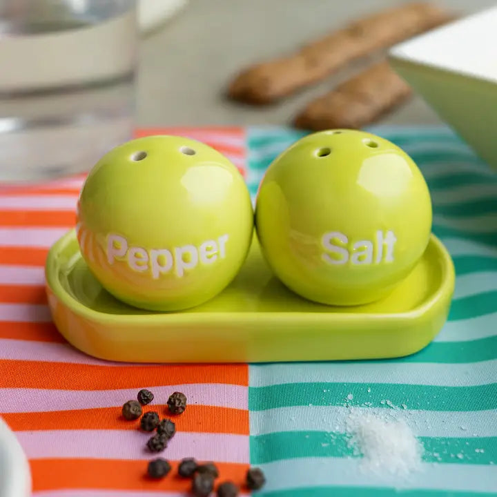 Ping Pong Salt and Pepper Set Lime