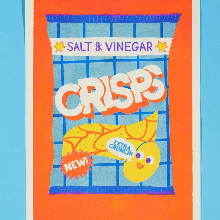 Crisps Riso Print-Top 30 Art-Little Fish Co.