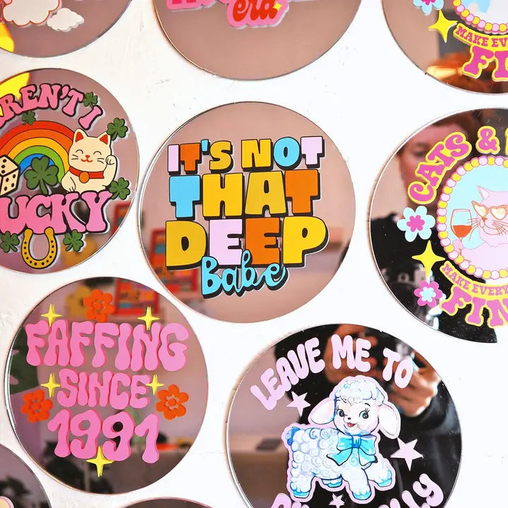 Leave me to Dilly dally disc mirror-Top 30 Decor-Little Fish Co.