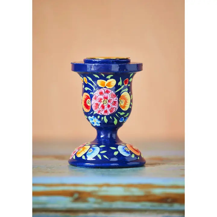 Hand Painted Kashmiri Candlestick - colours selected at random-Top 30 Christmas-Little Fish Co.