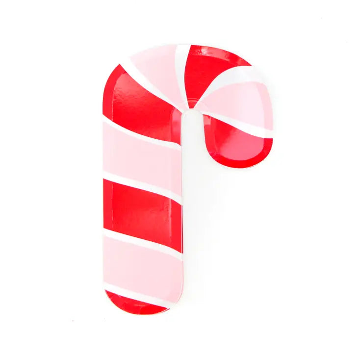 Set of 8 candy cane plates-Little Fish Co.
