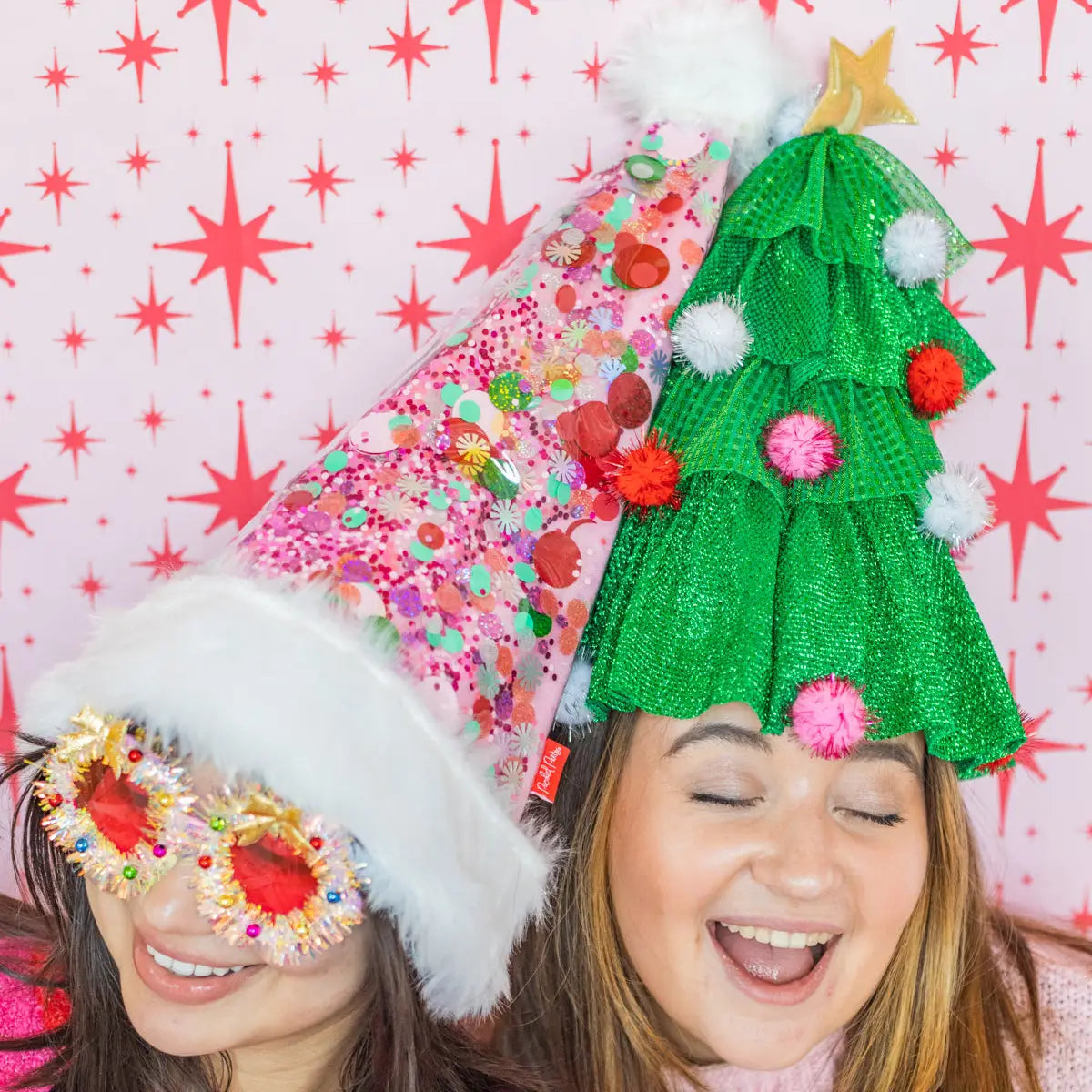 Holly Jolly Christmas Tree Party hat