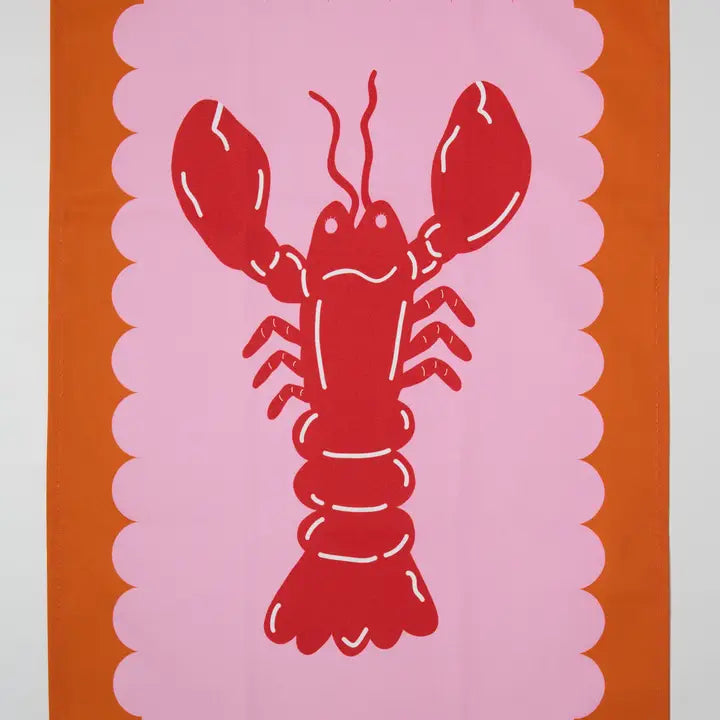 Lobster Scallop Tea Towel-New Arrivals 2025-Little Fish Co.