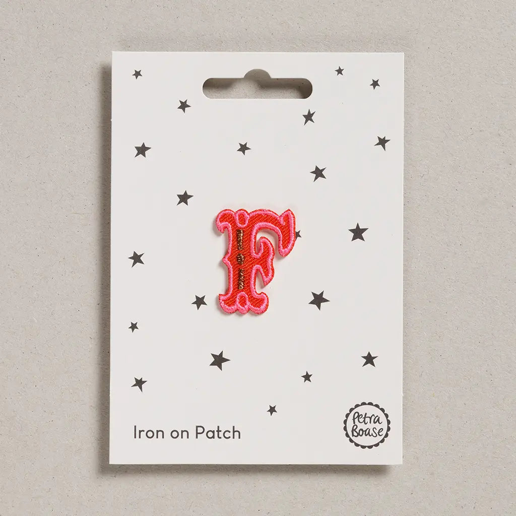 Iron on patch - Letter F-Fun-Little Fish Co.