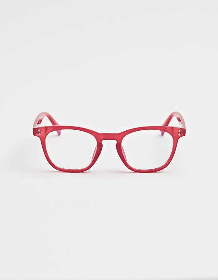 Claremont Blue Light glasses in Red-Little Fish Co.