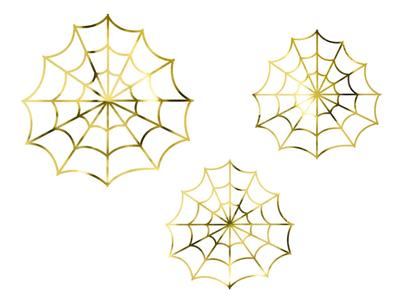 Paper spider web in gold decoration-Little Fish Co.