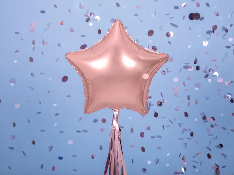 Foil Rose Gold Star Balloon - 48cm-Little Fish Co.