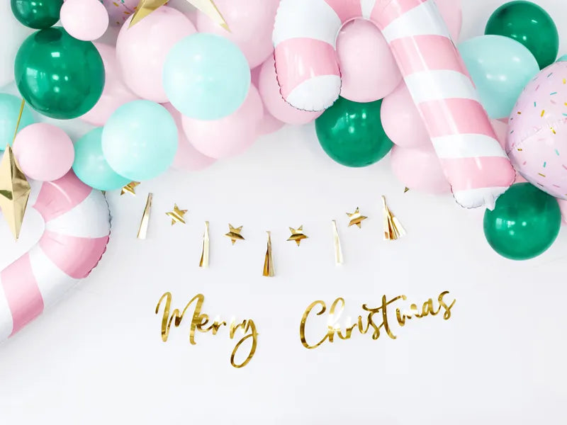 Pink Candy cane Foil balloon-Little Fish Co.