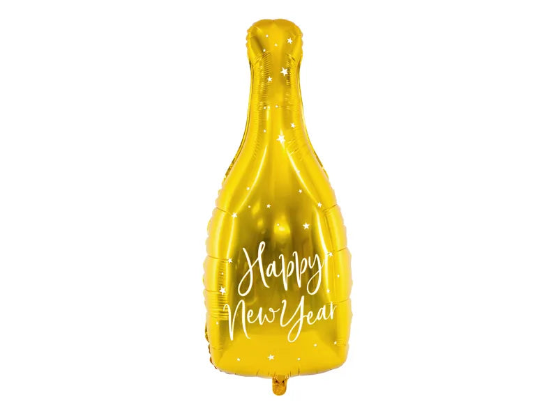 Foil Balloon Bottle Happy New year - 32 x 82cm-Little Fish Co.