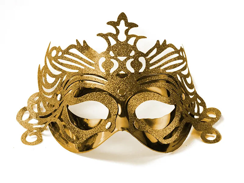 Party Mask With Ornament gold-Little Fish Co.