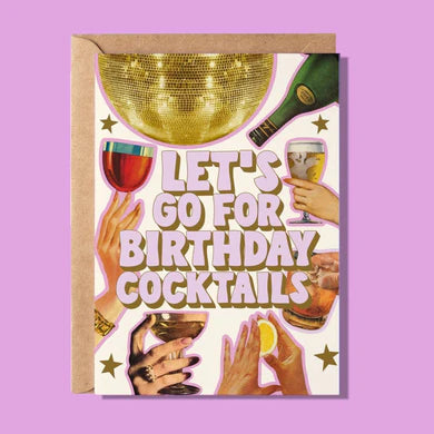 Birthday Cocktails Greeting Card