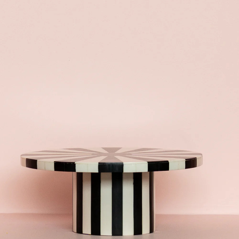 Black white resin cake stand-New Arrivals-Little Fish Co.