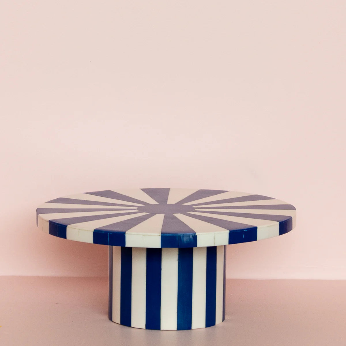 Navy white resin cake stand-Top 30 Party-Little Fish Co.