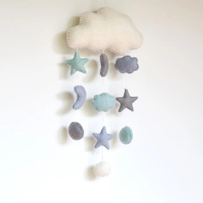 Cloud Nursery Mobile - Sweet Dreams Blue-Fun-Little Fish Co.