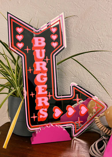 Retro Burgers Mirror small-New Arrivals 2025-Little Fish Co.