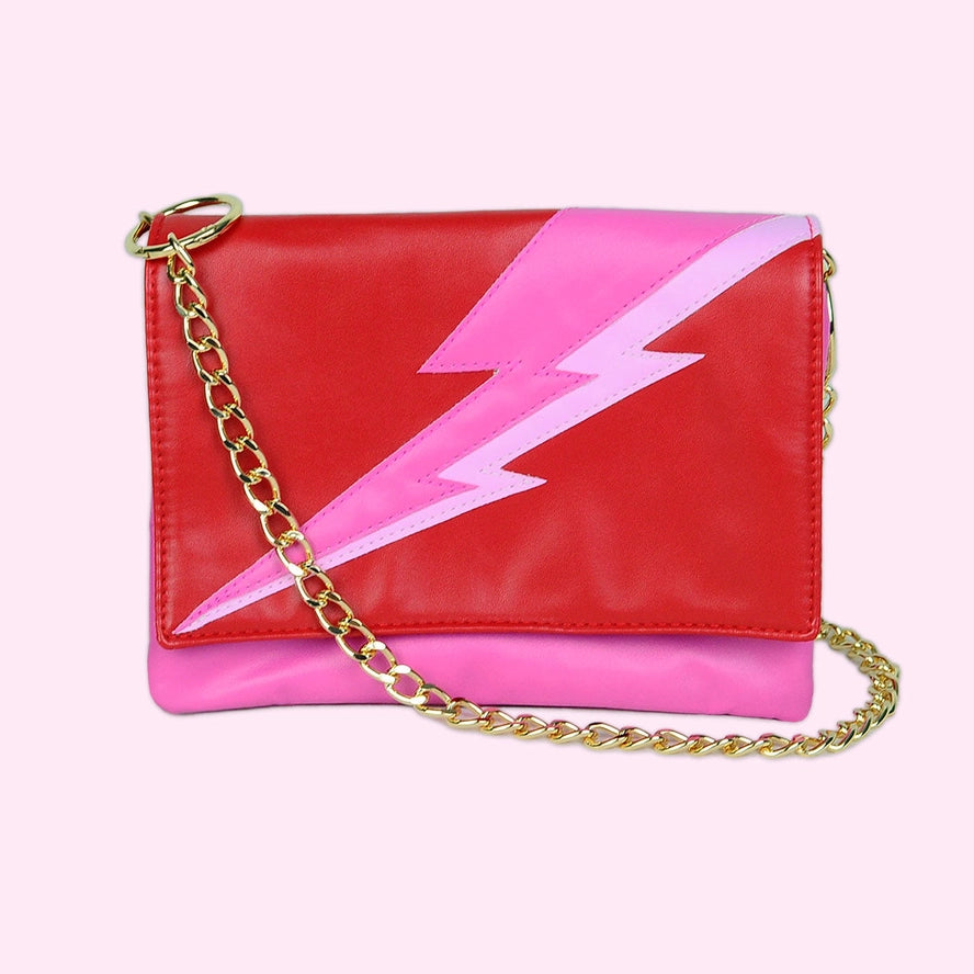 Convertible lightening bolt clutch in Paparazzi-Top 30 Fashion-Little Fish Co.