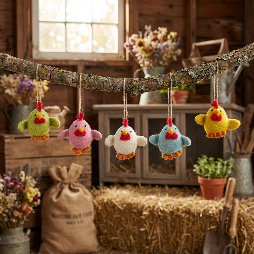 Fair Trade Handmade felt Chicks - Colours assorted-Little Fish Co.