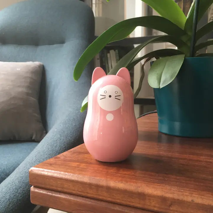 Daruma-Neko ( Pink) : Good Life. Achieve Your Goal! (Copy)