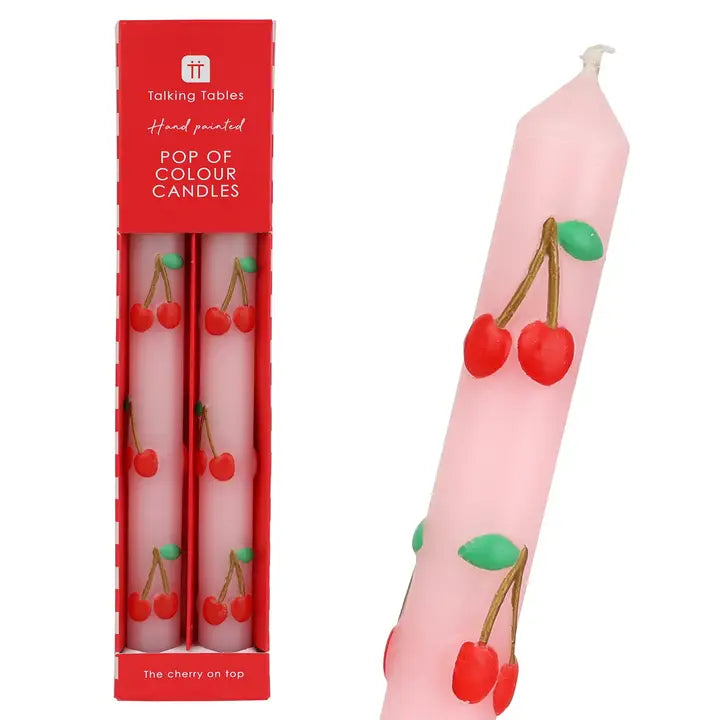 Cherry Dinner candles 2 pack