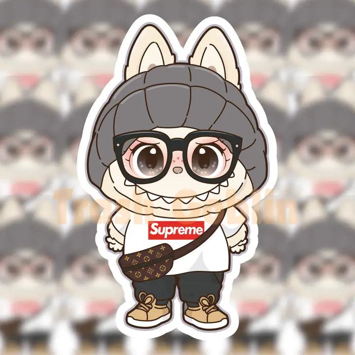 Luxury Outfit Labubu Vinyl Sticker-Top 30 Stationary-Little Fish Co.