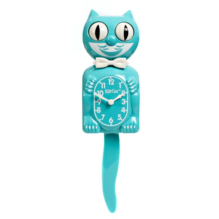 Vibrant Blue  Kit Cat Clock