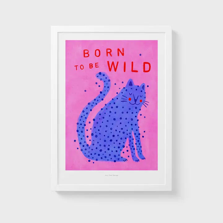 Born to be Wild Illustration A3 Art Print-Art-Little Fish Co.