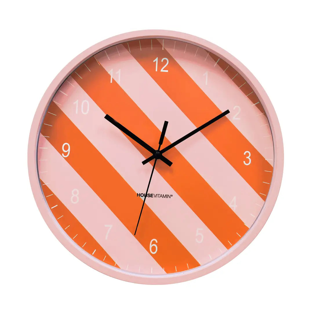 Orange Stripe Clock