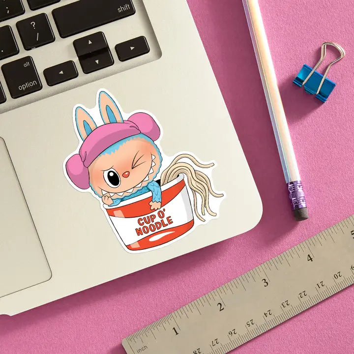 Labubu Ramen Noodle die cut sticker-Little Fish Co.