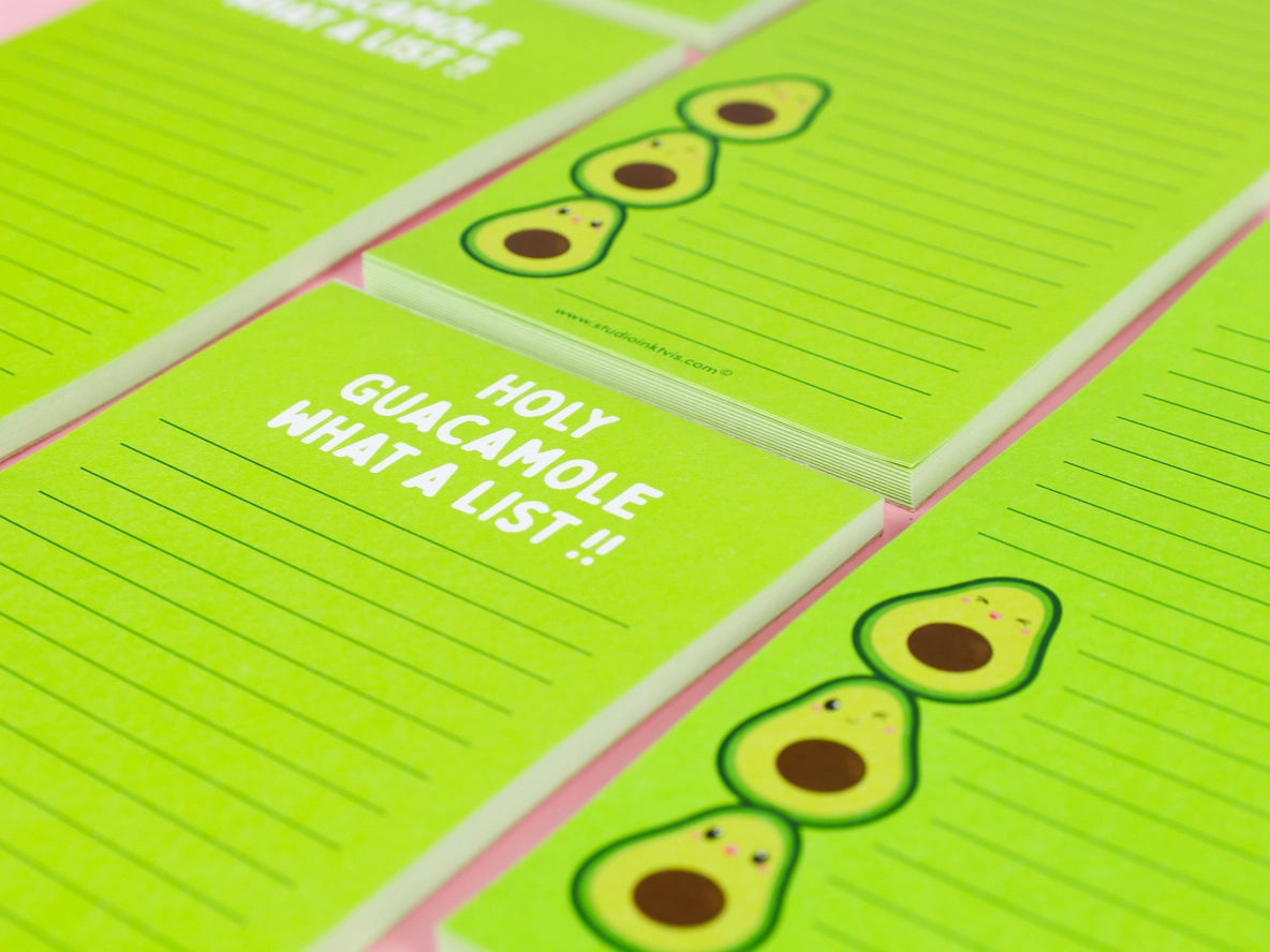 Avocado "Holy Guacamole, what a list" notepad-Little Fish Co.