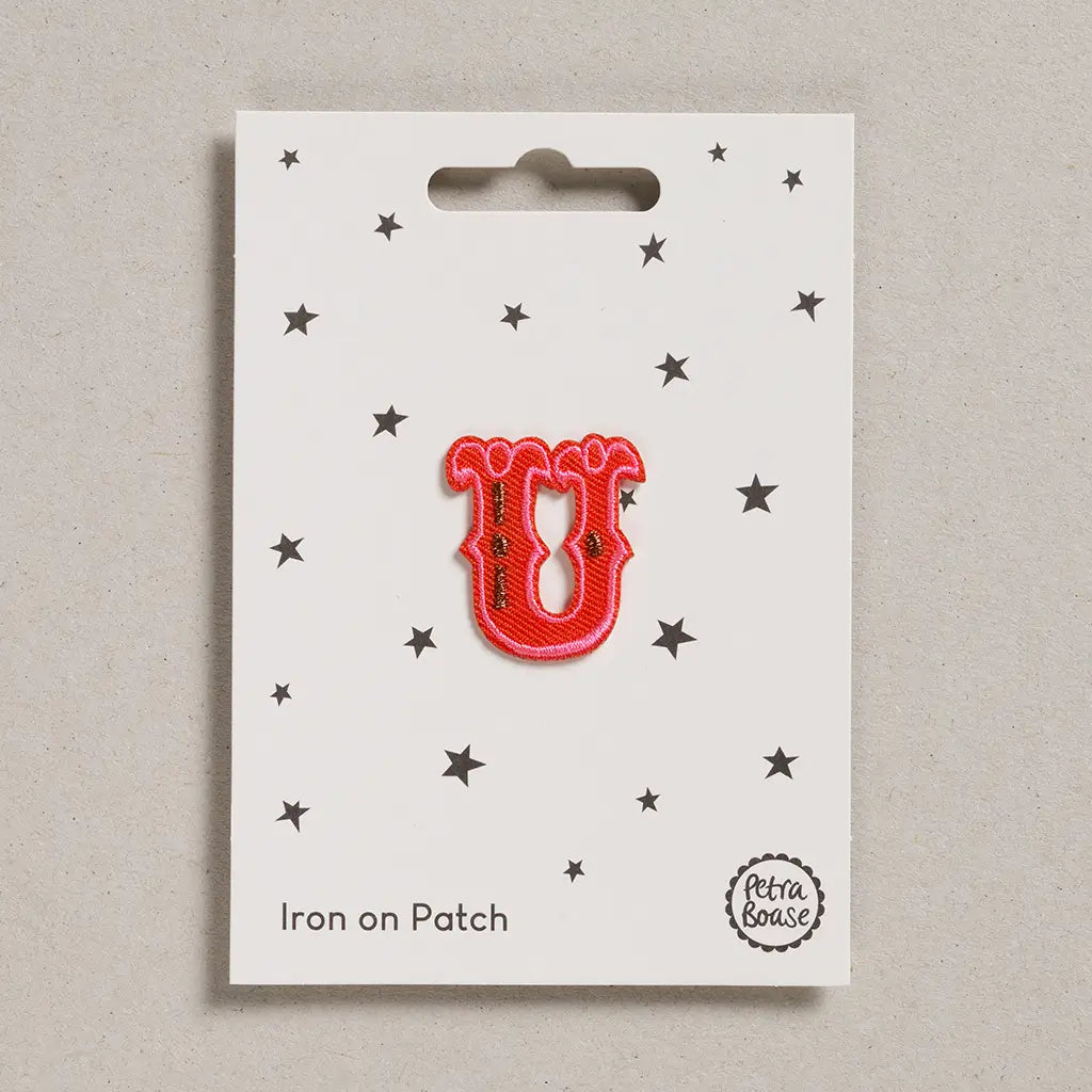 Iron on patch - Letter U-Fun-Little Fish Co.