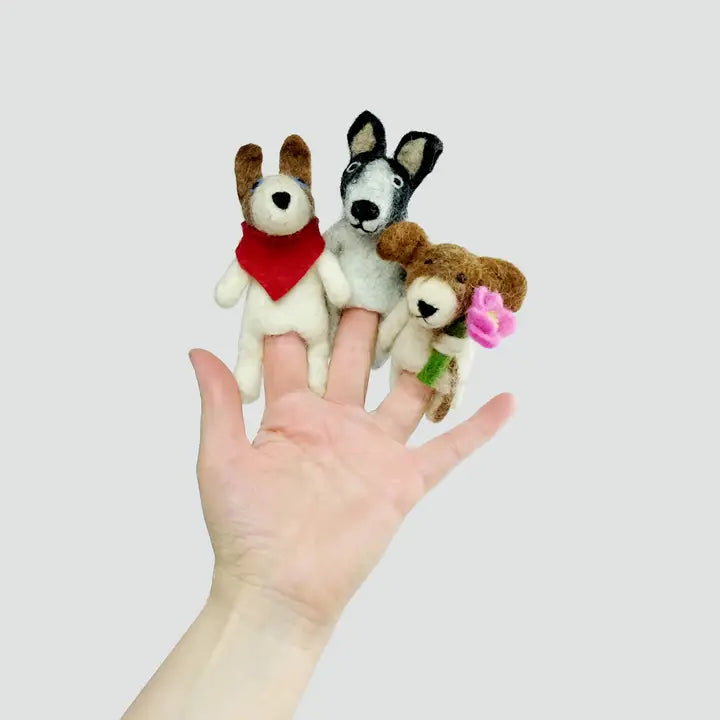 Felt Finger Puppets Dogs - Assorted-Little Fish Co.