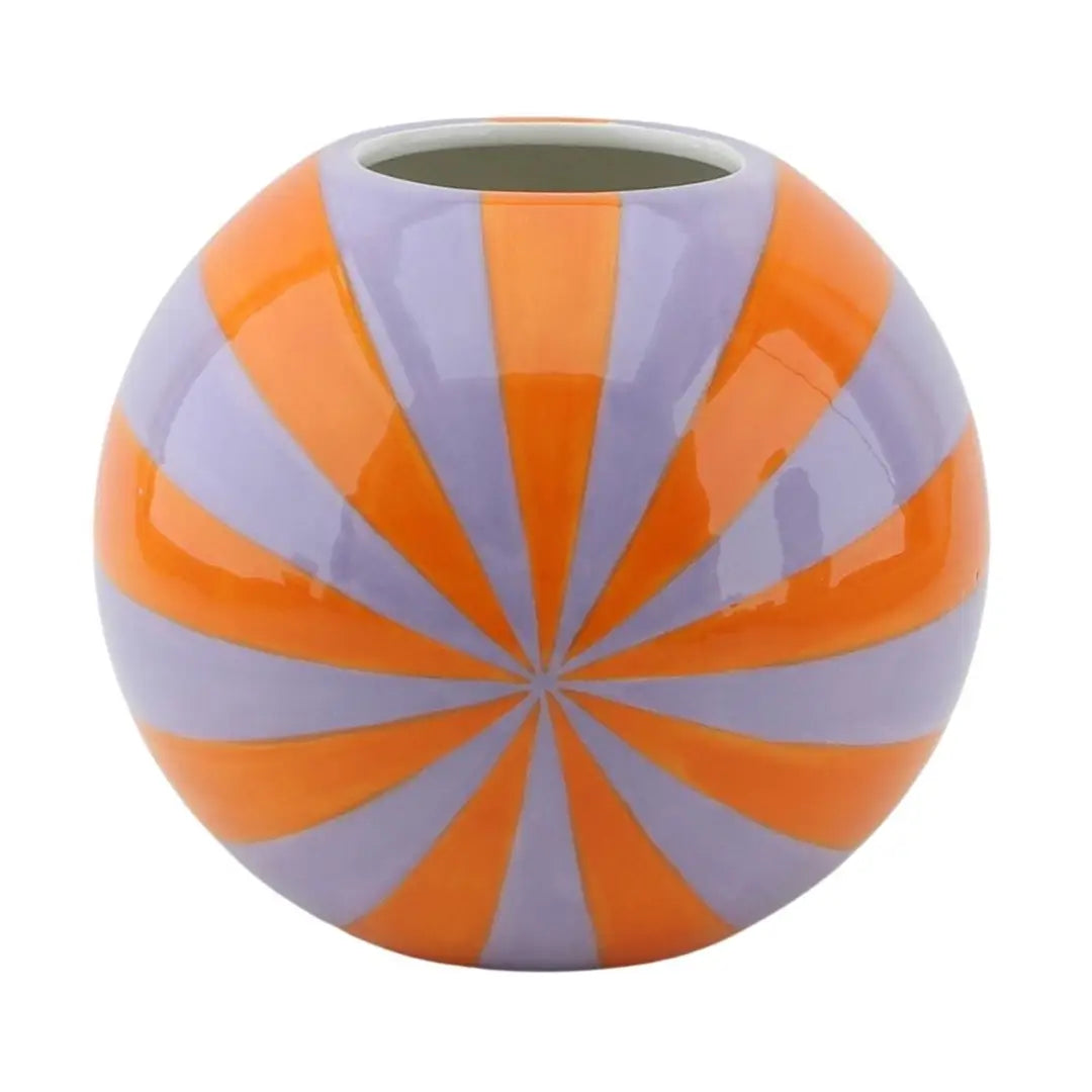 Swirl Vase Orange Lilac