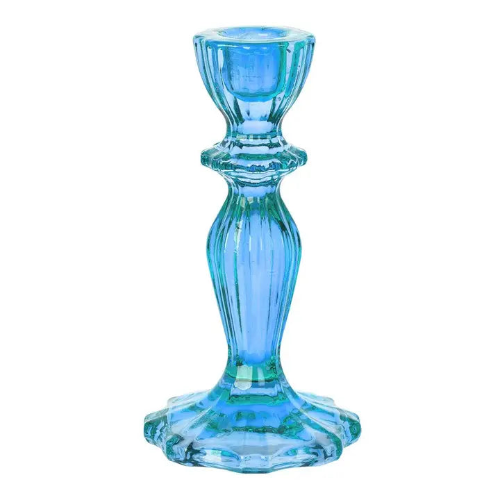 Blue Glass candle holder-Top 30 Christmas-Little Fish Co.