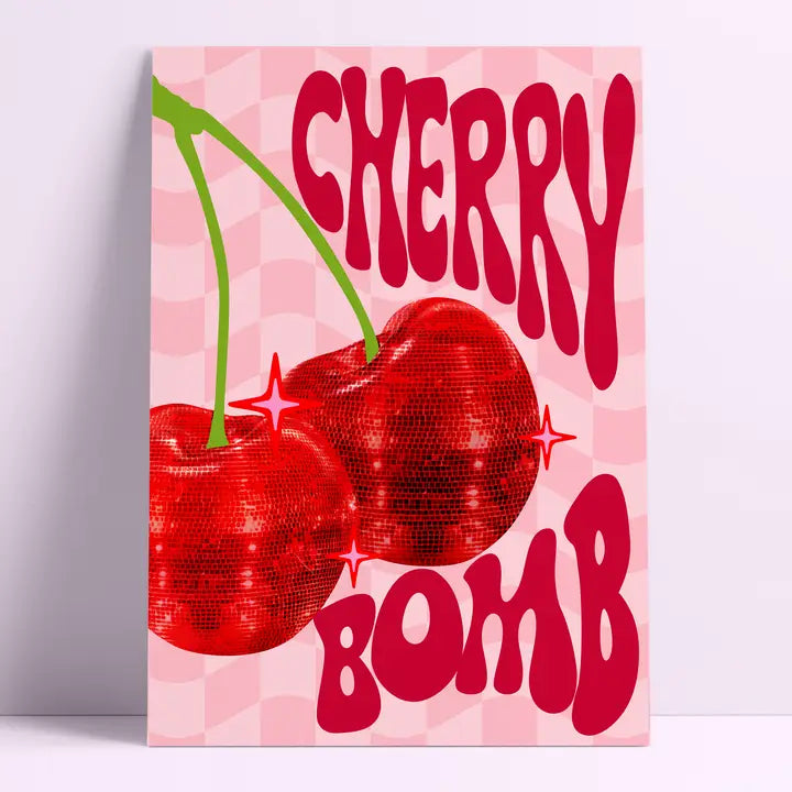 Cherry bomb Wall Print A4 print-Top 30 Art-Little Fish Co.